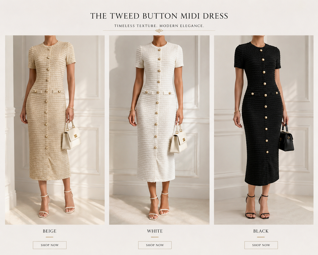 Textured Short Sleeve Midi Dress